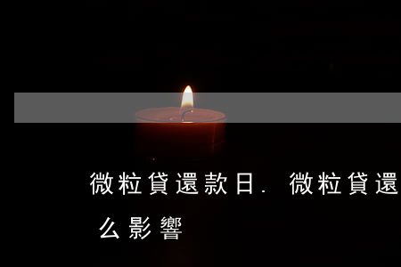 微粒貸還款日. 微粒貸還款日第二天還有什么影響