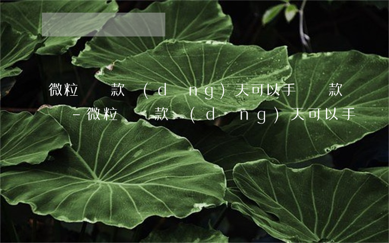 微粒貸還款當(dāng)天可以手動還款嗎-微粒貸還款當(dāng)天可以手動還款嗎怎么還