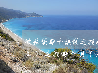 微粒贷四千块钱逾期两年(微粒贷欠了24000逾期四个月了没钱还怎么办)
