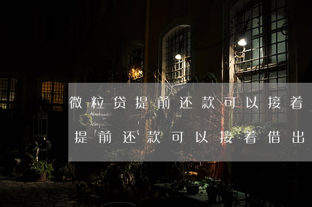 微粒贷提前还款可以接着借出来吗-微粒贷提前还款可以接着借出来吗安全吗