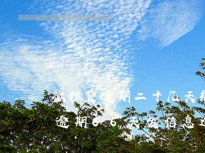 微粒贷逾期二十几天短信说要上门-微粒贷逾期66天发信息过来说会找我家人