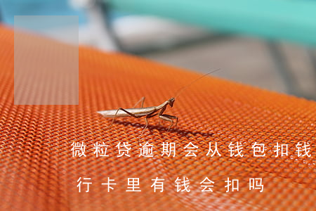 微粒贷逾期会从钱包扣钱吗(微粒贷逾期了银行卡里有钱会扣吗)