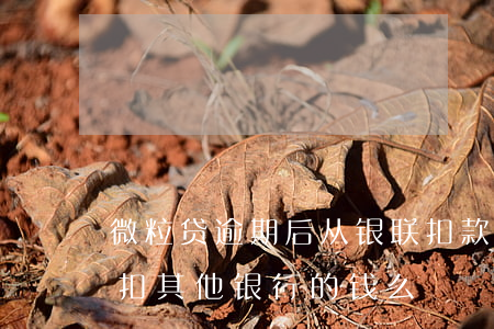 微粒贷逾期后从银联扣款(微粒贷逾期扣款会扣其他银行的钱么)