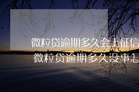 微粒贷逾期多久会上征信?逾期后果严重吗-微粒贷逾期多久没事?怎么样都不会坐牢的!