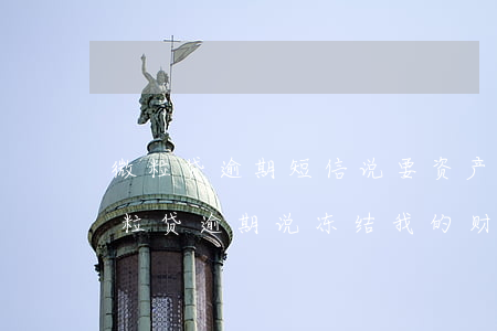 微粒贷逾期短信说要资产保全,冻结名下-微粒贷逾期说冻结我的财产