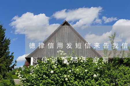 德律信用发短信来告我信用卡逾期(发了一条短信说信用卡逾期)