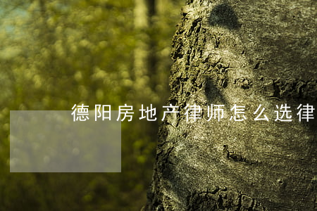 德阳房地产律师怎么选律所(德阳市知名律师)