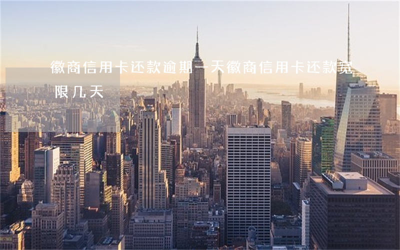徽商信用卡还款逾期一天(徽商信用卡还款宽限几天)