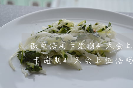 徽商信用卡逾期4天会上征信吗-徽商信用卡逾期4天会上征信吗吗