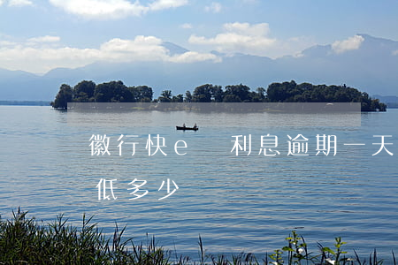 徽行快e貸利息逾期一天(徽行快e貸利率最低多少)