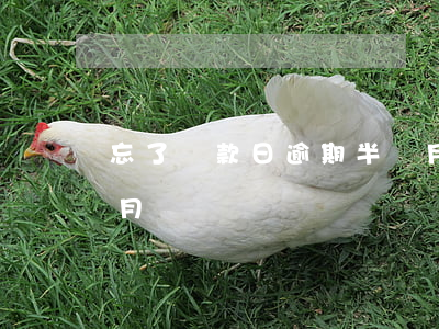 忘了還款日逾期半個月(忘了還款日逾期半個月)
