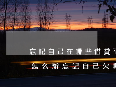 忘記自己在哪些借貸平臺(tái)借錢了怎么辦（忘記自己欠哪些網(wǎng)貸）