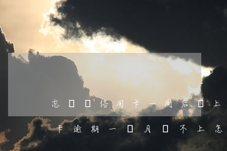 忘記還信用卡 一周后還上逾期怎么辦（新信用卡逾期一個月還不上怎么辦）