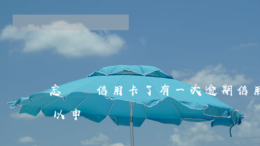 忘記還信用卡了有一次逾期(信用卡逾期了可以申訴嗎)