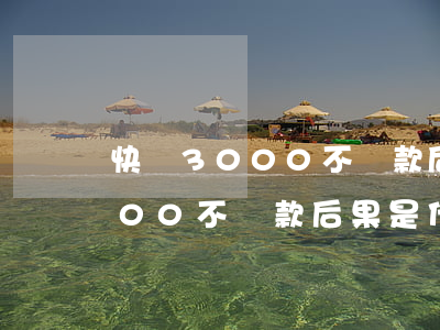快貸3000不還款后果是什么-快貸3000不還款后果是什么呢