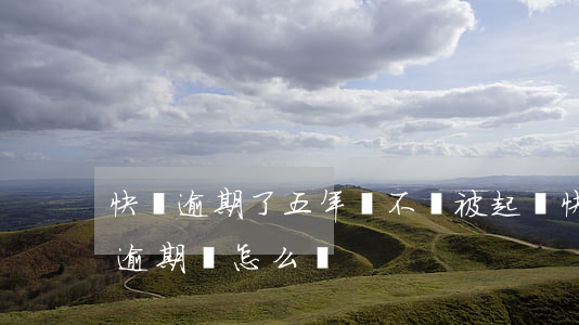 快貸逾期了五年會不會被起訴(快貸欠款三年逾期會怎么樣)