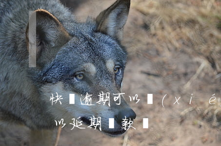 快貸逾期可以協(xié)商減免嗎(快貸可以延期還款嗎)