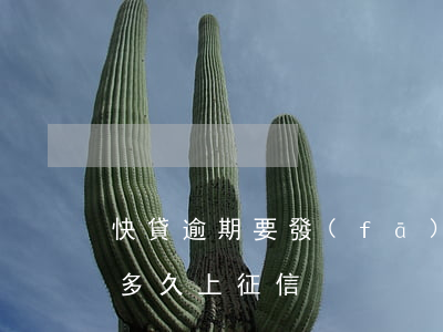 快貸逾期要發(fā)利息多少錢(快貸逾期多久上征信)