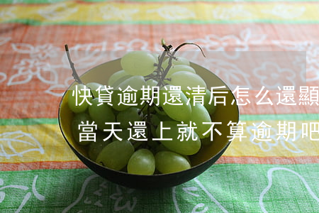 快貸逾期還清后怎么還顯示欠款(快貸還款日當天還上就不算逾期吧)