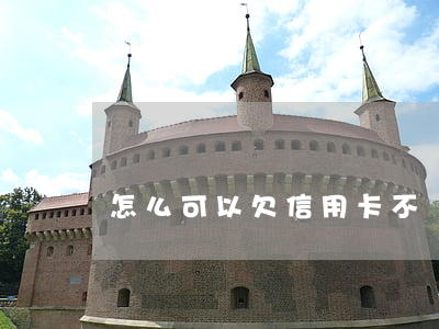 怎么可以欠信用卡不換(怎么辦信用卡還不上)