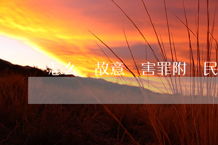 怎么寫故意傷害罪附帶民事訴訟起訴狀