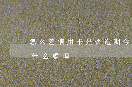 怎么差信用卡是否逾期(今年的信用卡逾期有什么處理)