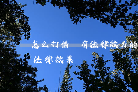 怎么打借條有法律效力的范本(借條怎么打有法律效果)