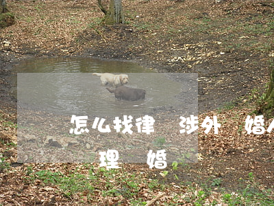 怎么找律師涉外離婚(人在國外可以委托律師辦理離婚嗎)