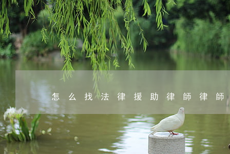 怎么找法律援助律師(律師如何加入法律援助)