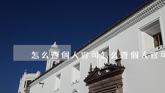 怎么查個人官司(怎么查個人官司記錄)