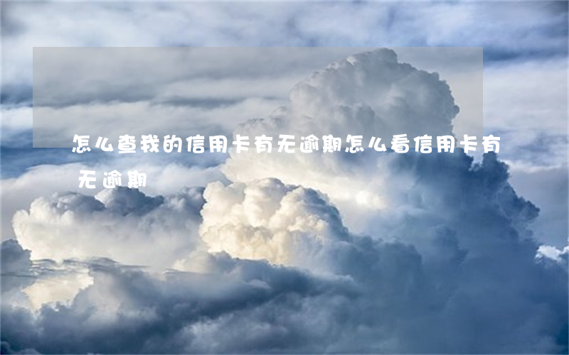 怎么查我的信用卡有无逾期(怎么看信用卡有无逾期)