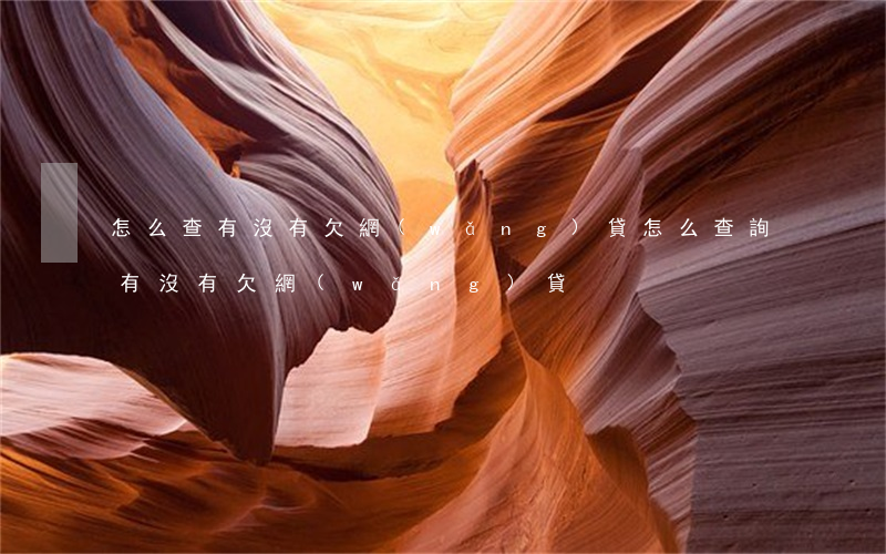 怎么查有沒有欠網(wǎng)貸(怎么查詢有沒有欠網(wǎng)貸)