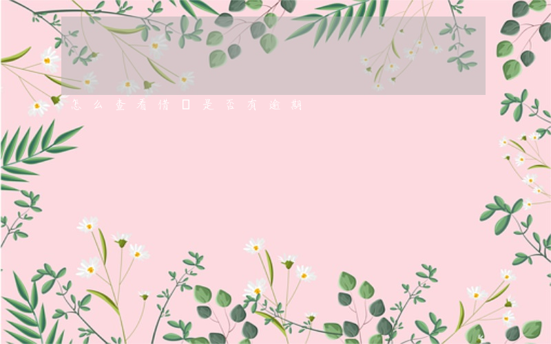 怎么查看借唄是否有逾期