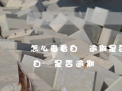 怎么查看白條逾期是否上了征信-如何查看白條是否逾期
