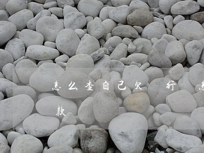 怎么查自己欠銀行錢(怎么查詢自己的銀行欠款)