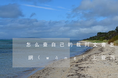 怎么查自己的裁判文書(怎么在中國裁判文書網(wǎng)上查詢判決書)