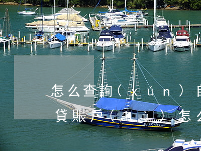 怎么查詢(xún)自己的網(wǎng)貸賬戶(hù)(怎么查詢(xún)自己的網(wǎng)貸賬戶(hù)注銷(xiāo))