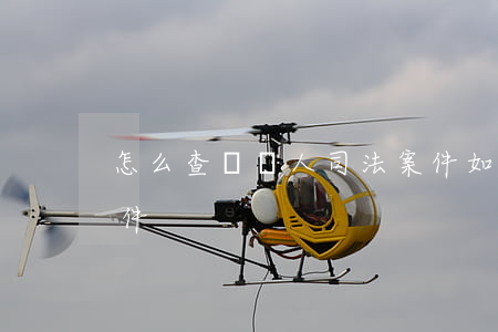 怎么查詢個人司法案件(如何查詢個人司法案件)
