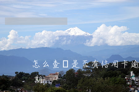 怎么查詢是否有信用卡逾期(怎樣查信用卡逾期)