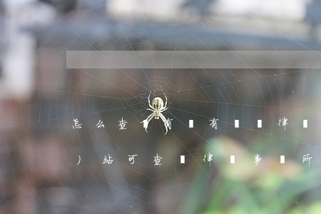 怎么查詢有沒有這個律師(什么網(wǎng)站可查詢律師事務所及律師?)