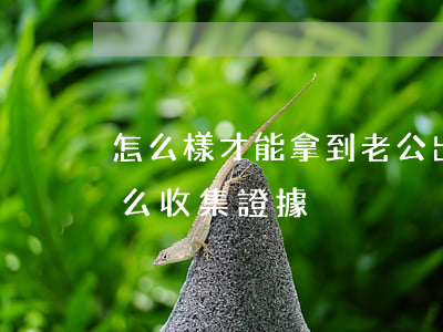 怎么樣才能拿到老公出軌的證據(老公出軌怎么收集證據)