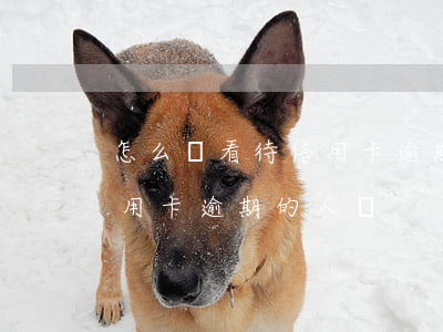 怎么樣看待信用卡逾期的人-怎么樣看待信用卡逾期的人員