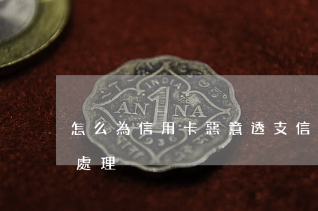 怎么為信用卡惡意透支(信用卡惡意透支怎么處理)
