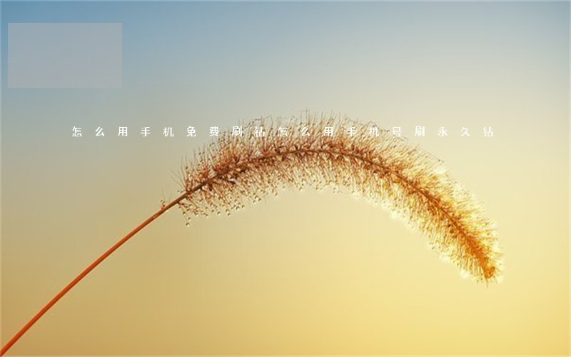 怎么用手机免费刷钻(怎么用手机号刷永久钻)