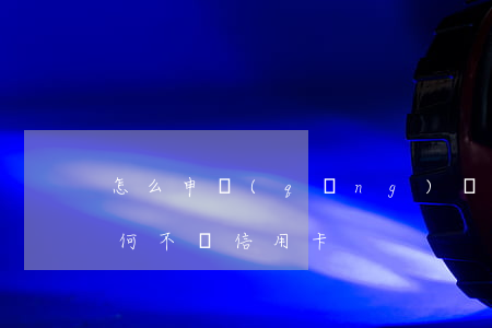 怎么申請(qǐng)還信用卡不還利息(如何不還信用卡)