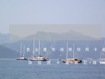 怎么盡快消除信用卡逾期記錄-怎樣才能消除信用卡逾期記錄