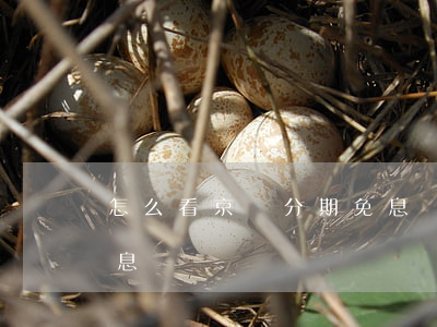 怎么看京東分期免息記錄（怎么看京東分期免息）