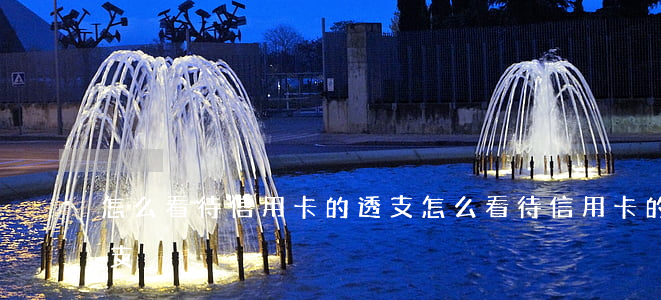 怎么看待信用卡的透支(怎么看待信用卡的透支)