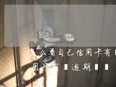 怎么看自己信用卡有沒有逾期記錄（如何查信用卡有無逾期記錄）