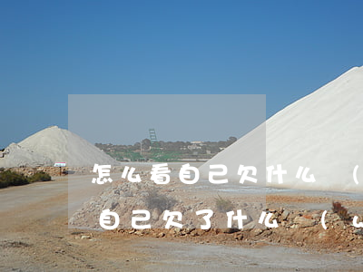 怎么看自己欠什么網(wǎng)貸(怎么查自己欠了什么網(wǎng)貸)